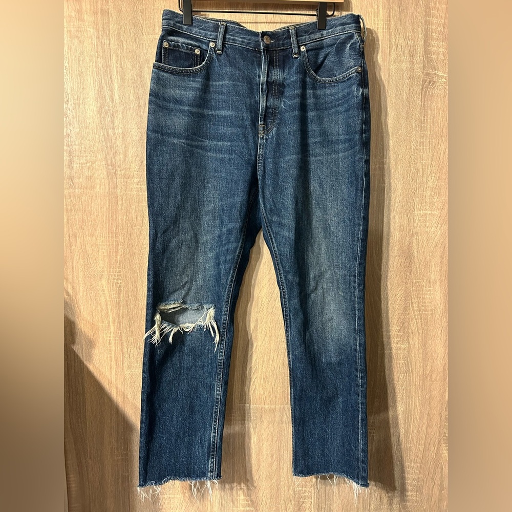 Everlane Dark Blue The Cheeky Jean Size 30 Cropped